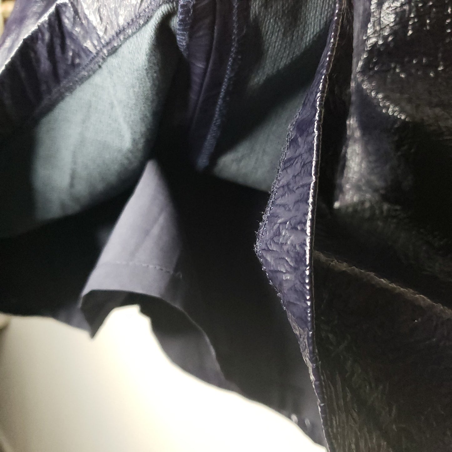 Sea New York Navy blue shiny wet look mini skirt ladies size 2
