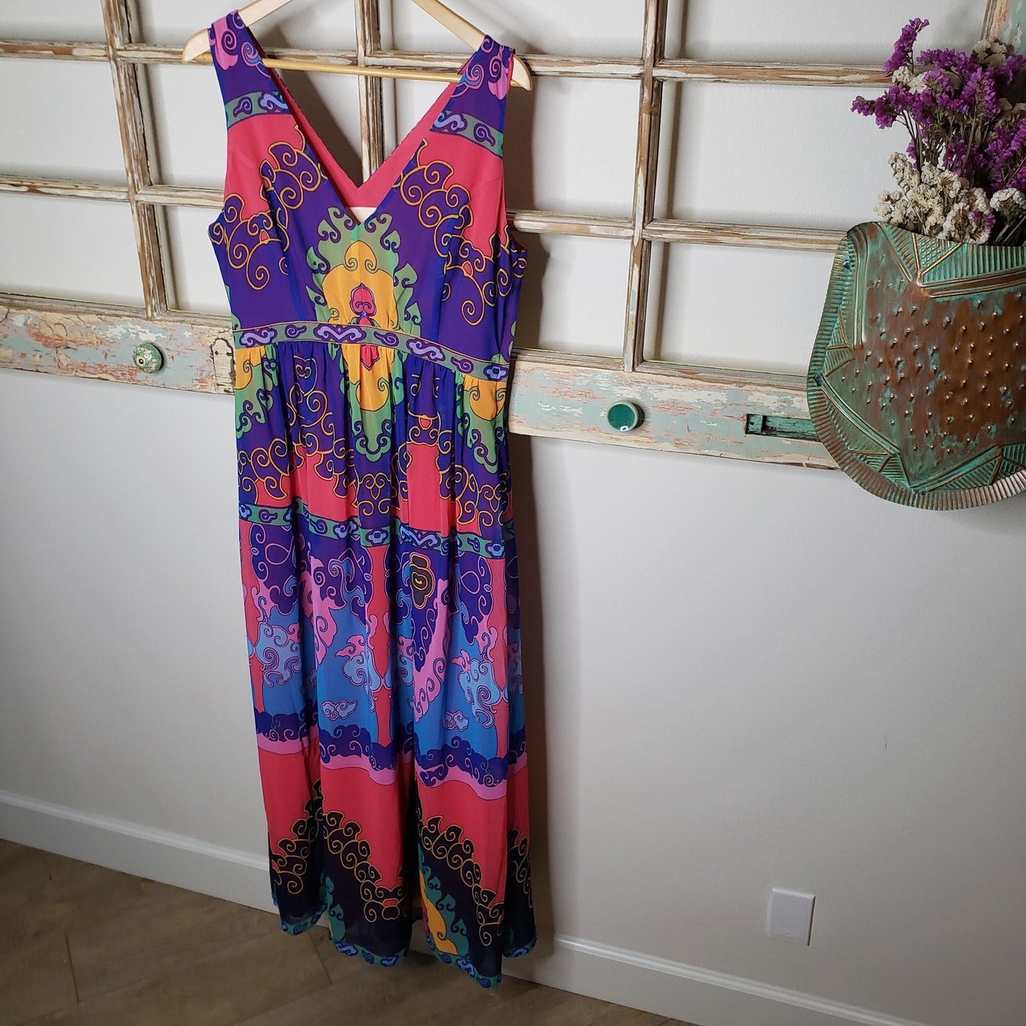 MODCLOTH MUSTER THE LENGTH MAXI DRESS LADIES SIZE LARGE