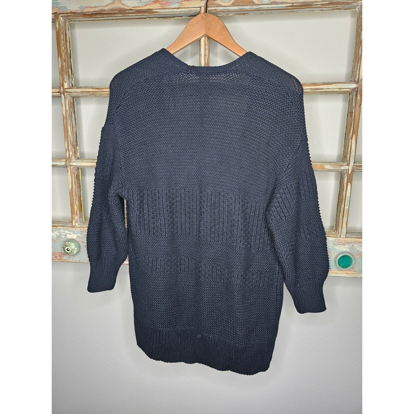 Gap Black Large cotton Knit Open Cardigan Ladies size XS