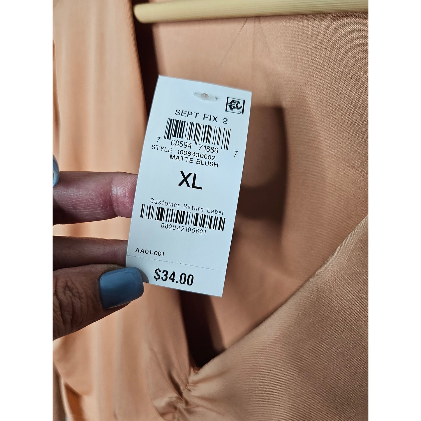 NWT AND NOW THIS Long sleeve Ruched front ladies blouse size XL