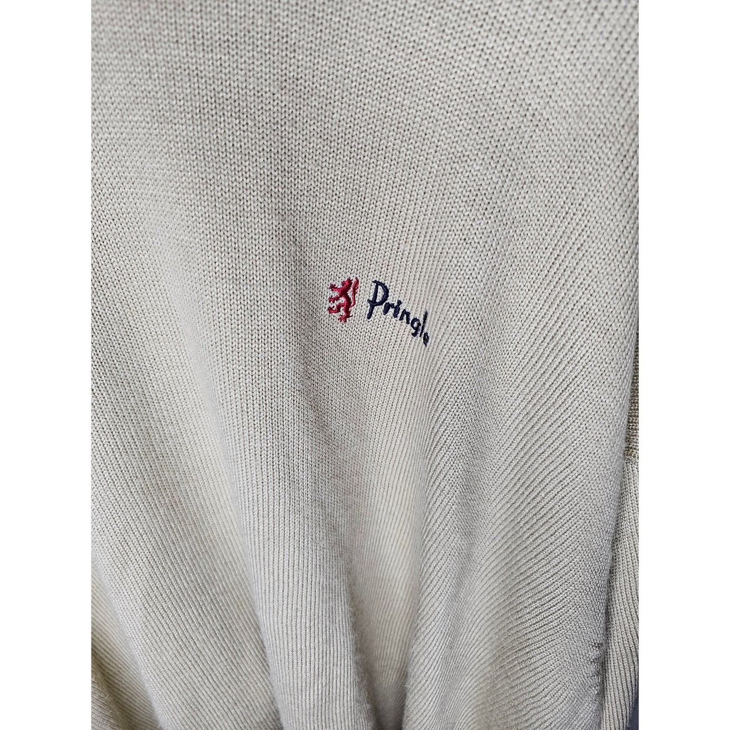 Vintage Pringle Neutral Tan Men's Sweater Size XL