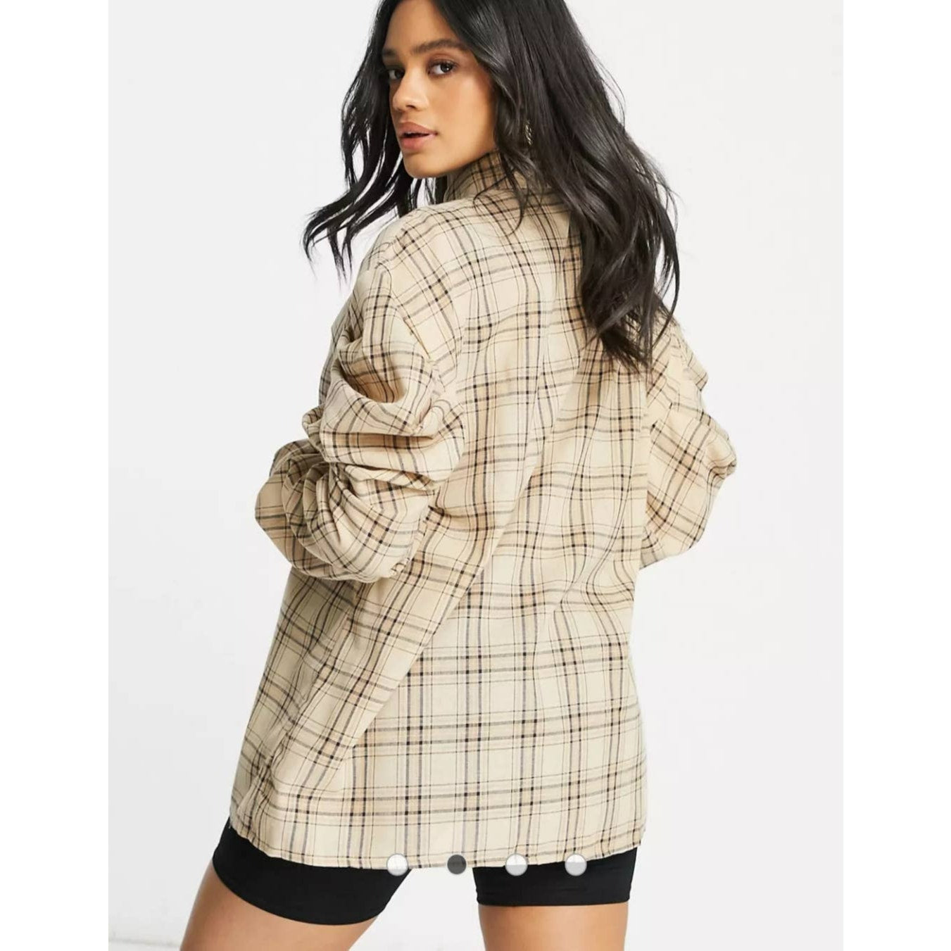 Misguided oversized poplin shirt with volume sleeves size 4