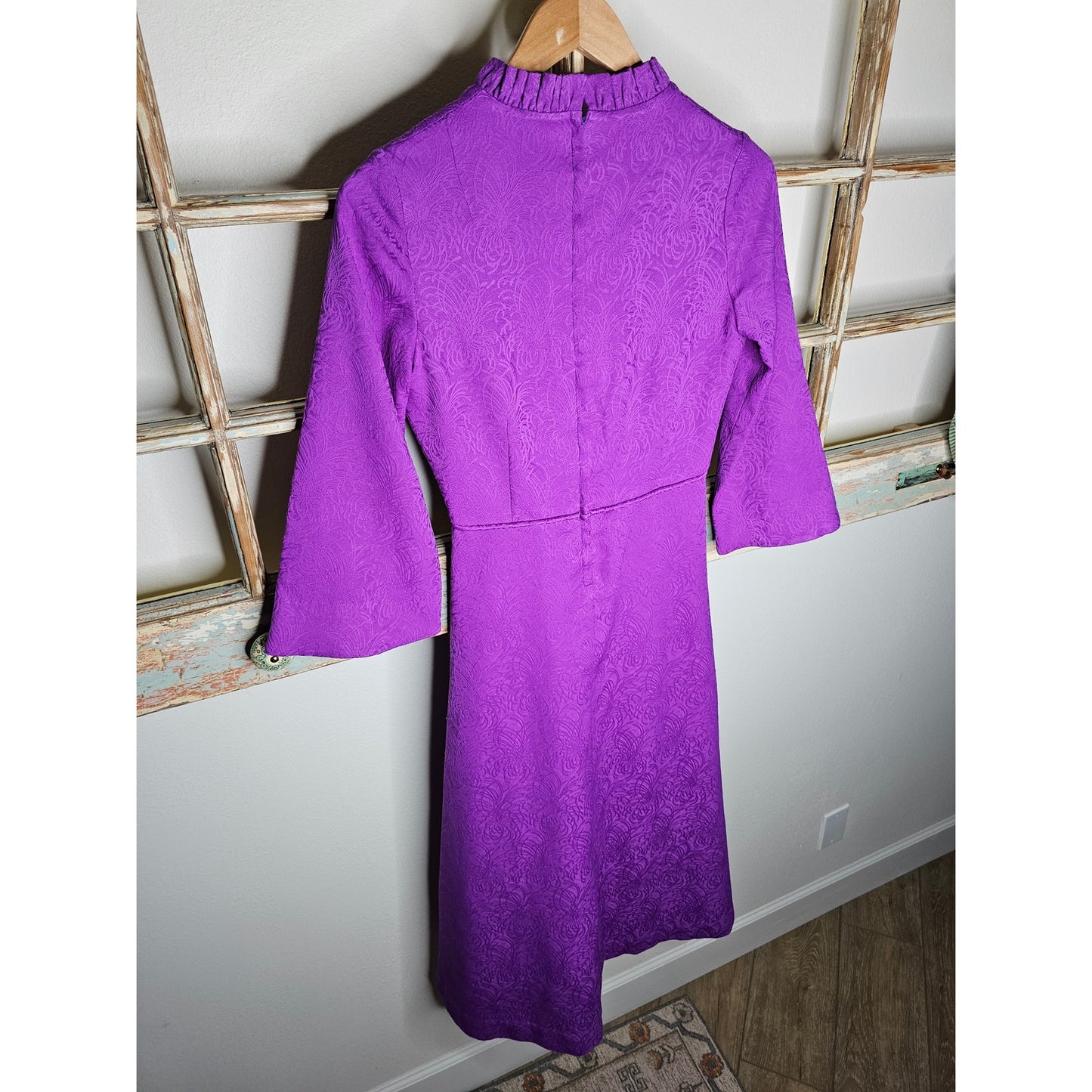 Vintage Asian Inspired High Waisted Dress Ladies Size Small