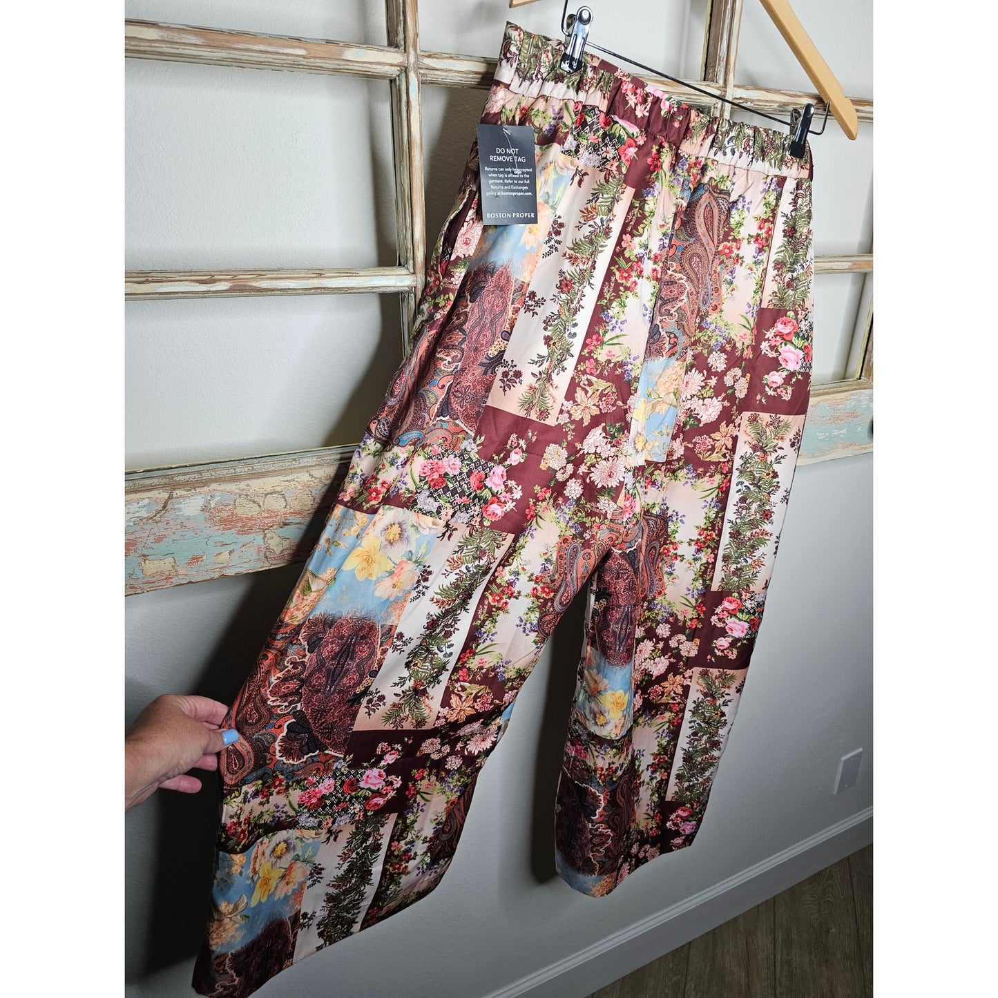 NWT Boston Proper Patchwork Wide Leg Pants size Ladies XL