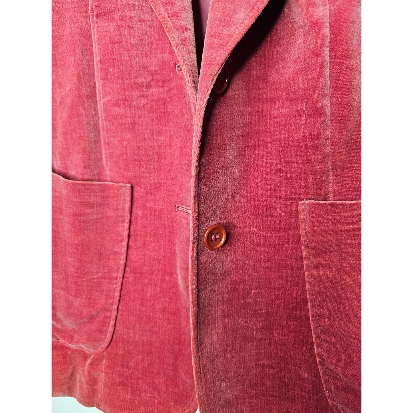 Vintage Jean Nicole Merlot shade velour blazer with button closure size 9/10