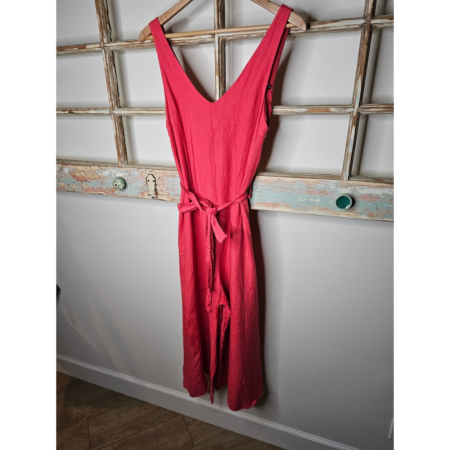 Linen Lungo La'rno Sleeveless Jumpsuit Cropped length size XS