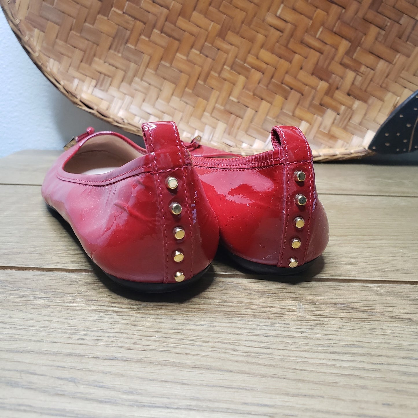 Tod's Studded Patent Leather Ballerinas ladies size 6.5