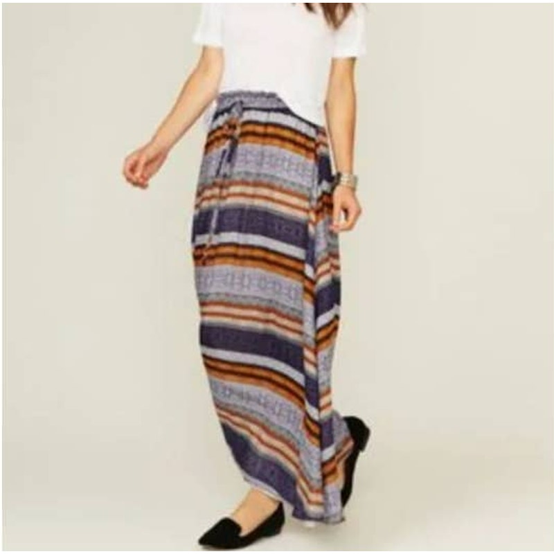 Sam & Lavi Dundee Striped printed maxi skirt size small