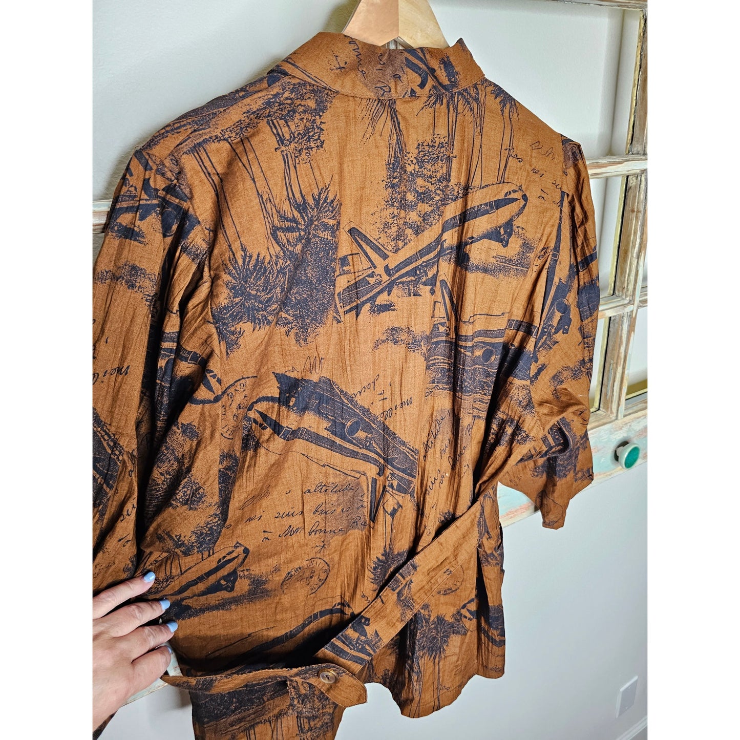 Vintage Cotton Aviation Double breasted blazer with pockets size 8