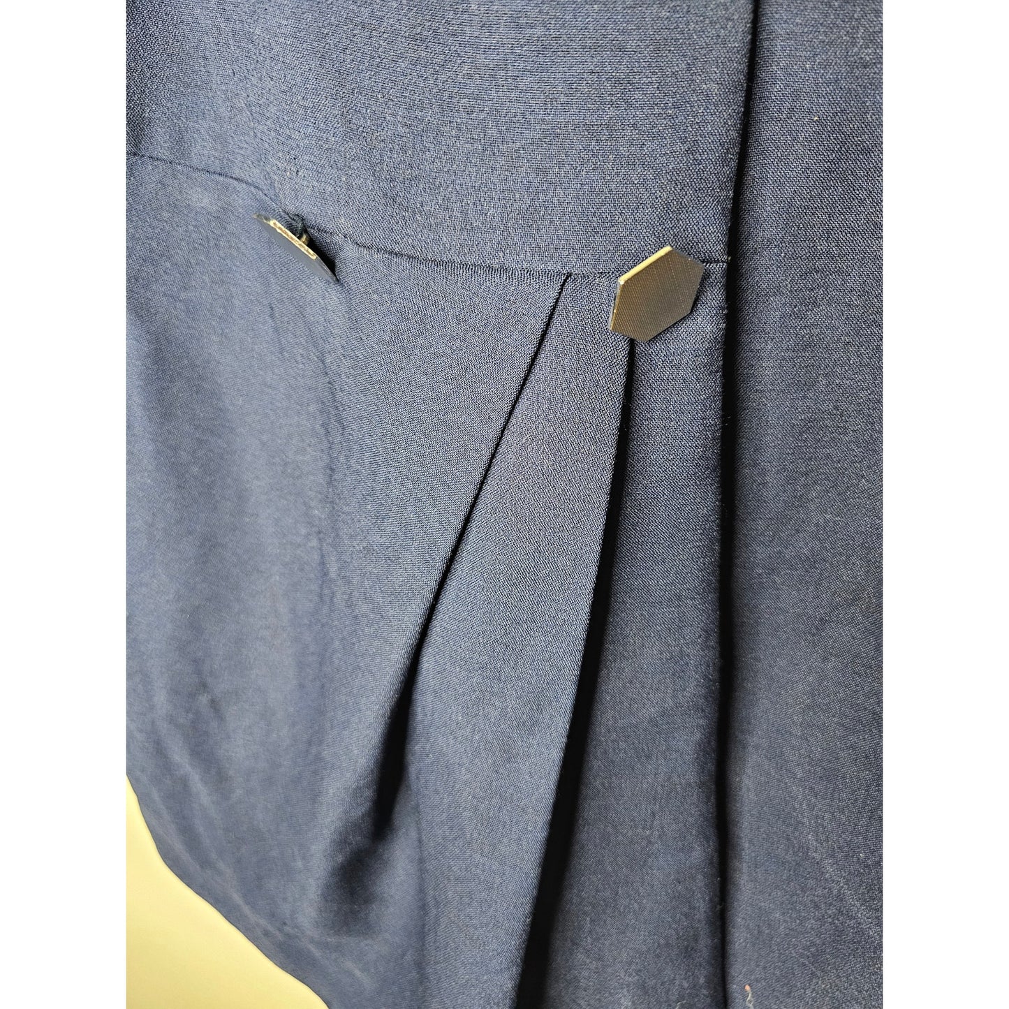 Osman Asymmetrical Navy Blue Sleeveless Suit Dress Ladies size 2