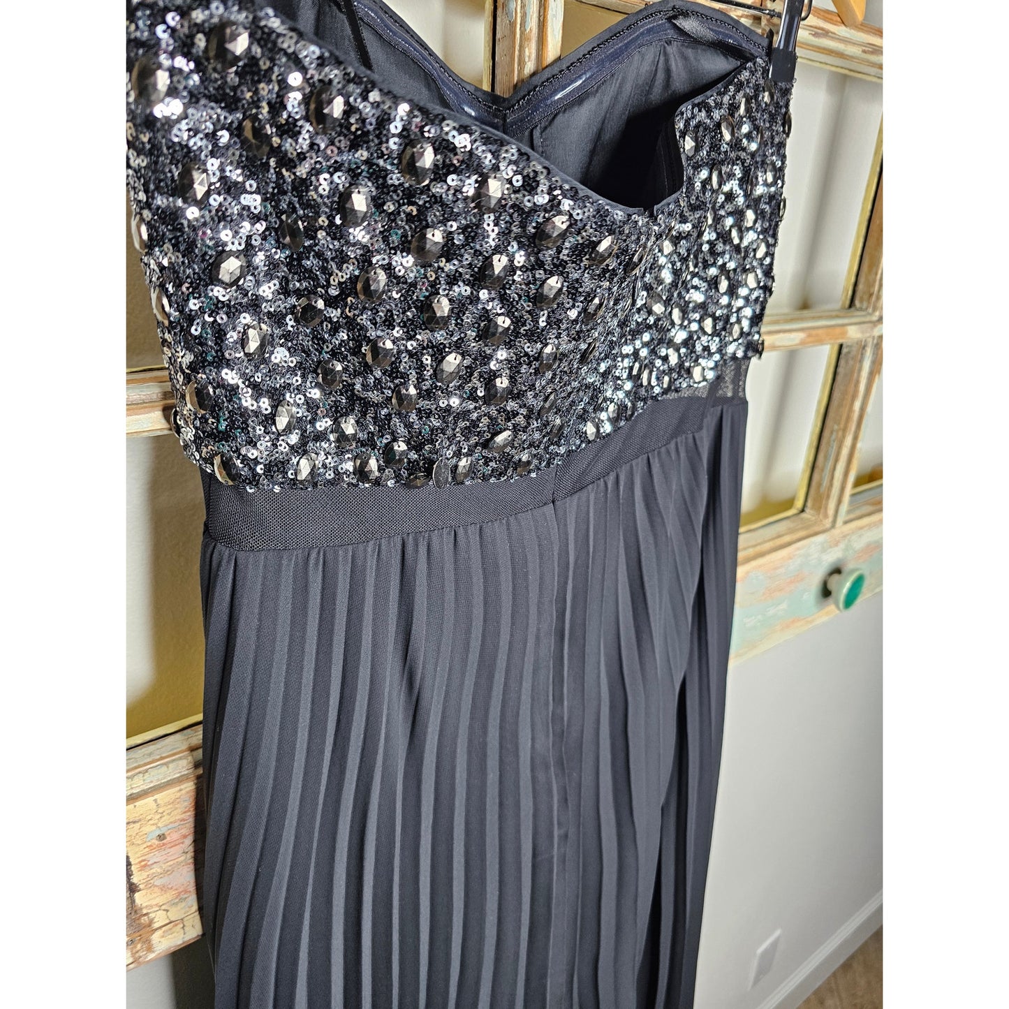 Strapless Sequin Full Length Gown Dress by Aqua Ladies Size 6