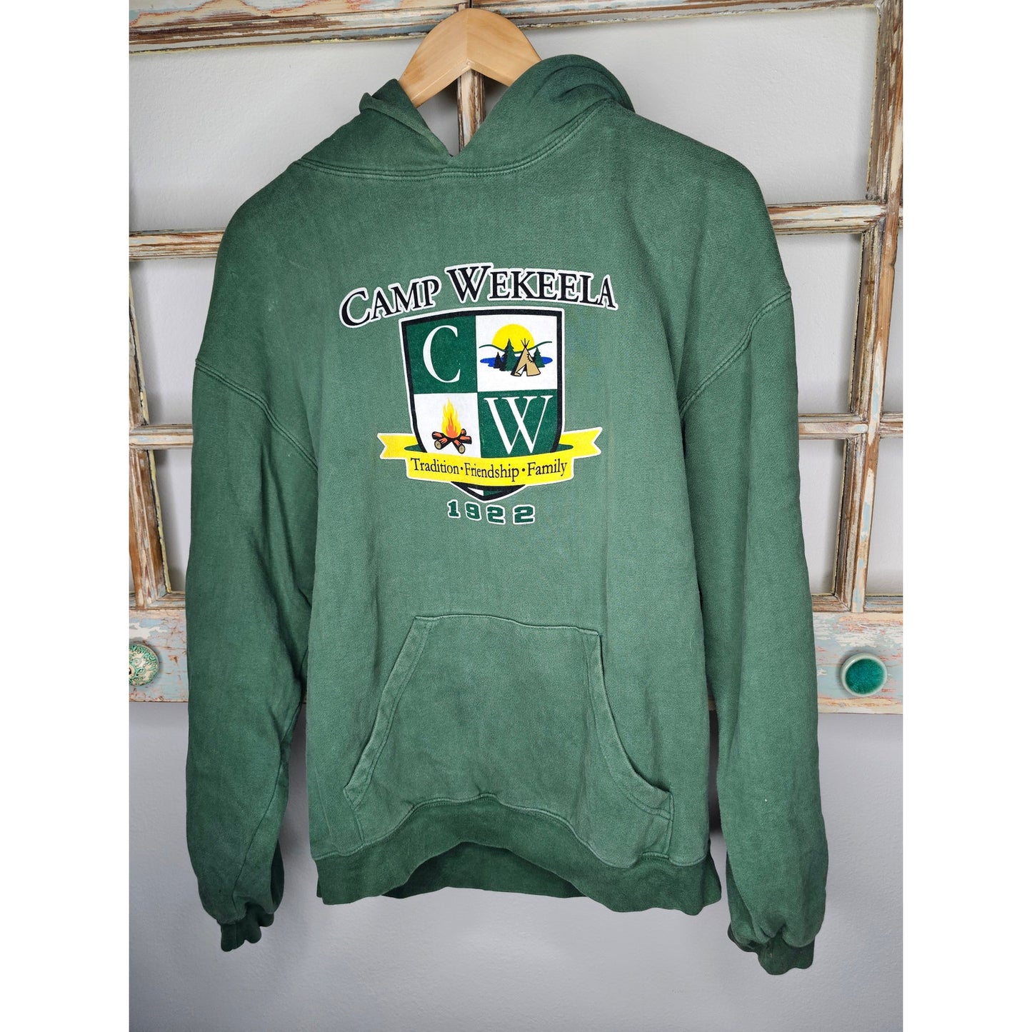 Hoodie Camp Wakeela Green Coz Sweatshirt Unisex size Medium