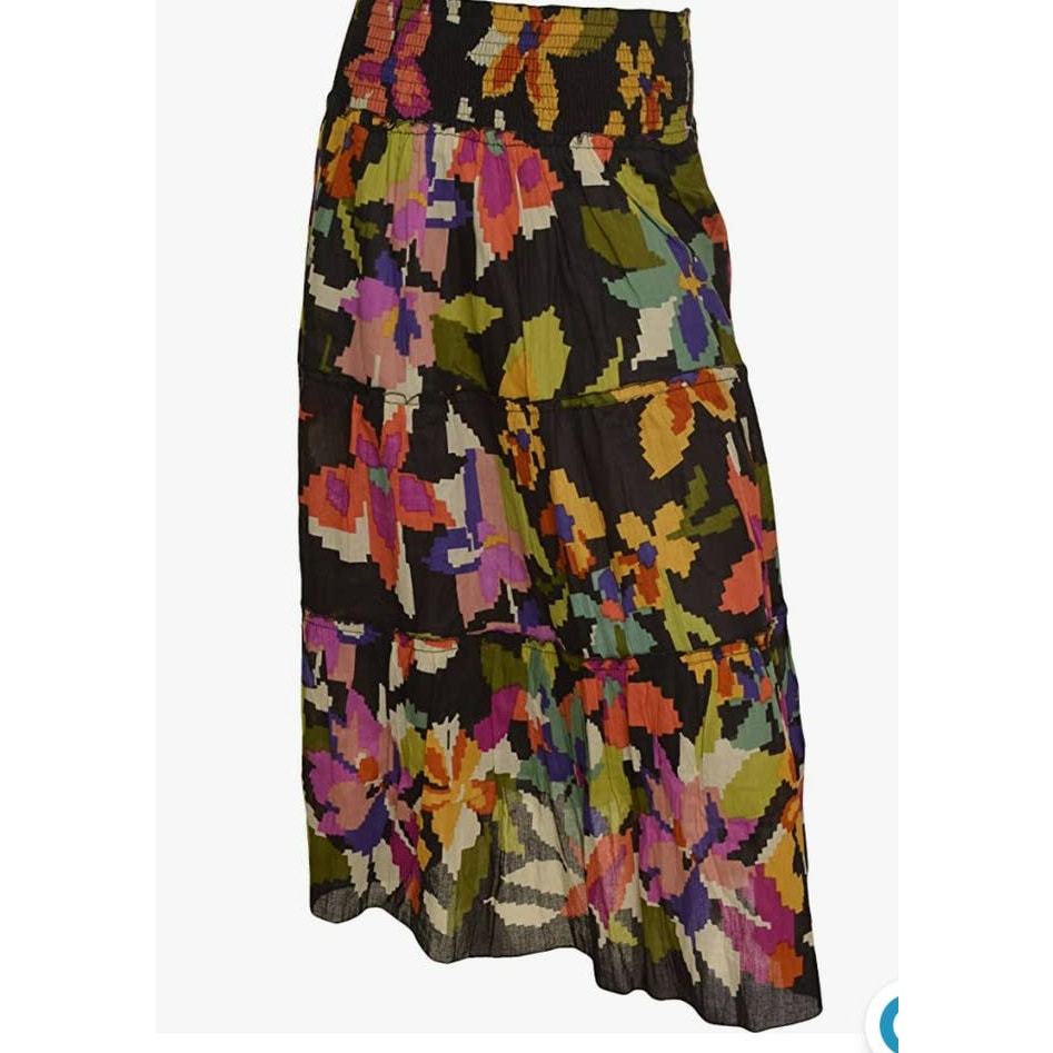 Floral Elastic Band skirt Chaundry KC ladies size large