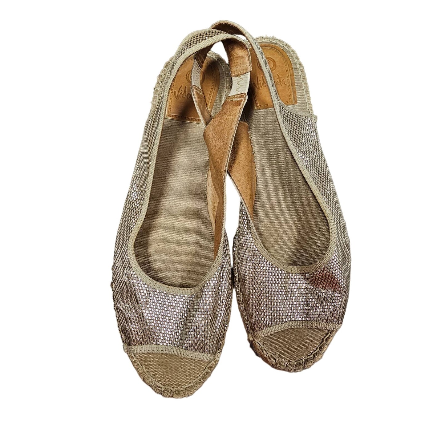 Vidorreta neutral Jessy Espadrilles with slight wedge ladies size 40