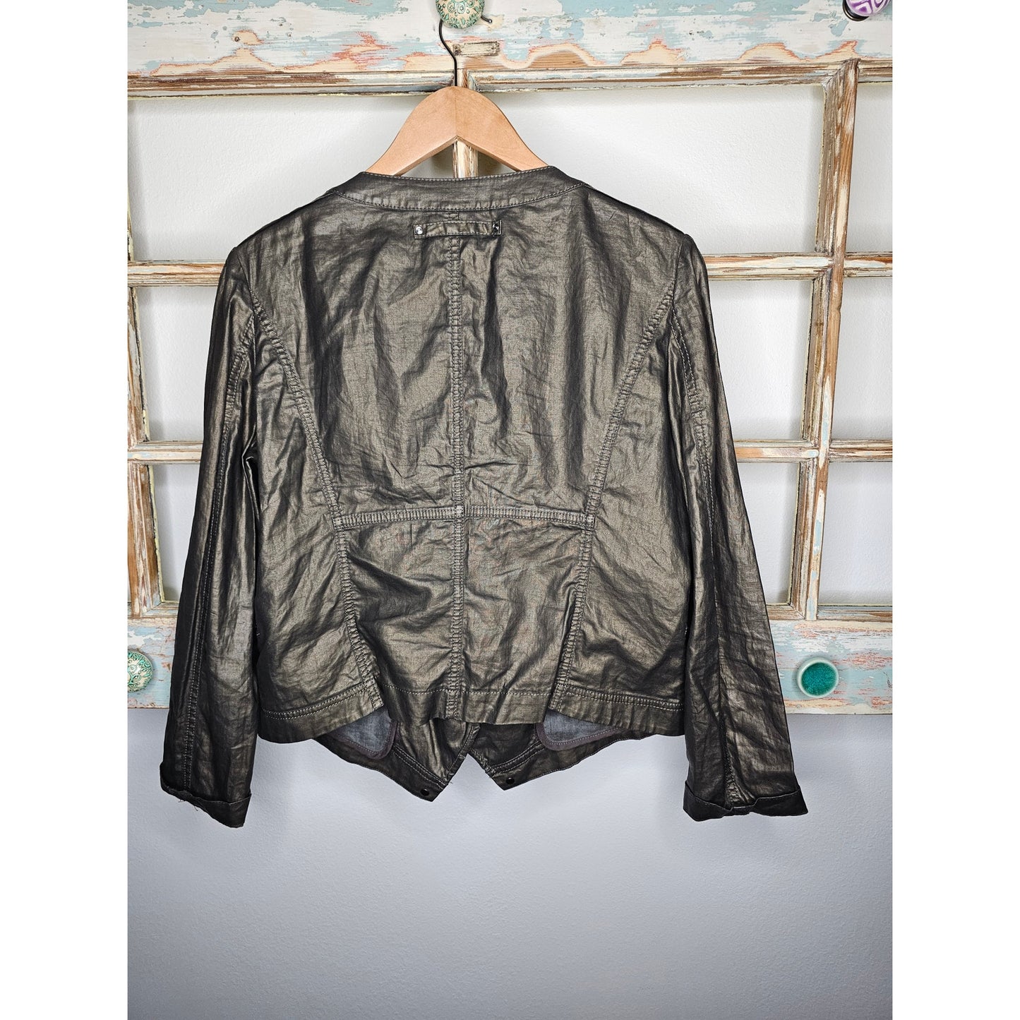 Luisa Cerano Linen Blend Button Up Jacket size 12