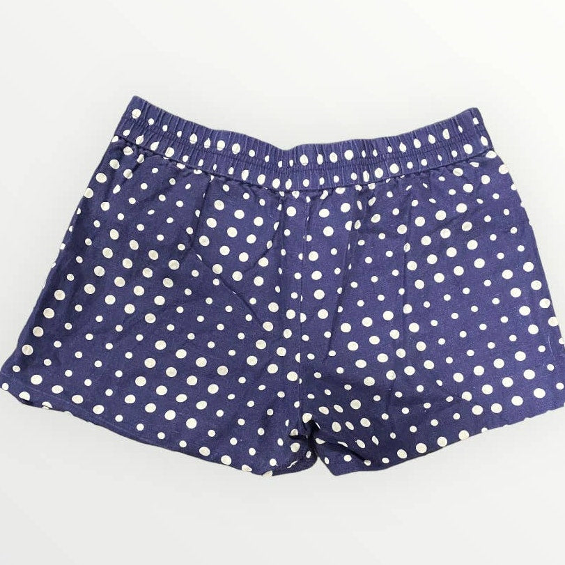J. Crew blue/ white Polka Dot Linen shorts ladies size 4