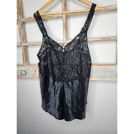 Vintage Victoria's Secret Sexy Black Lace Teddy Ladies Size Large