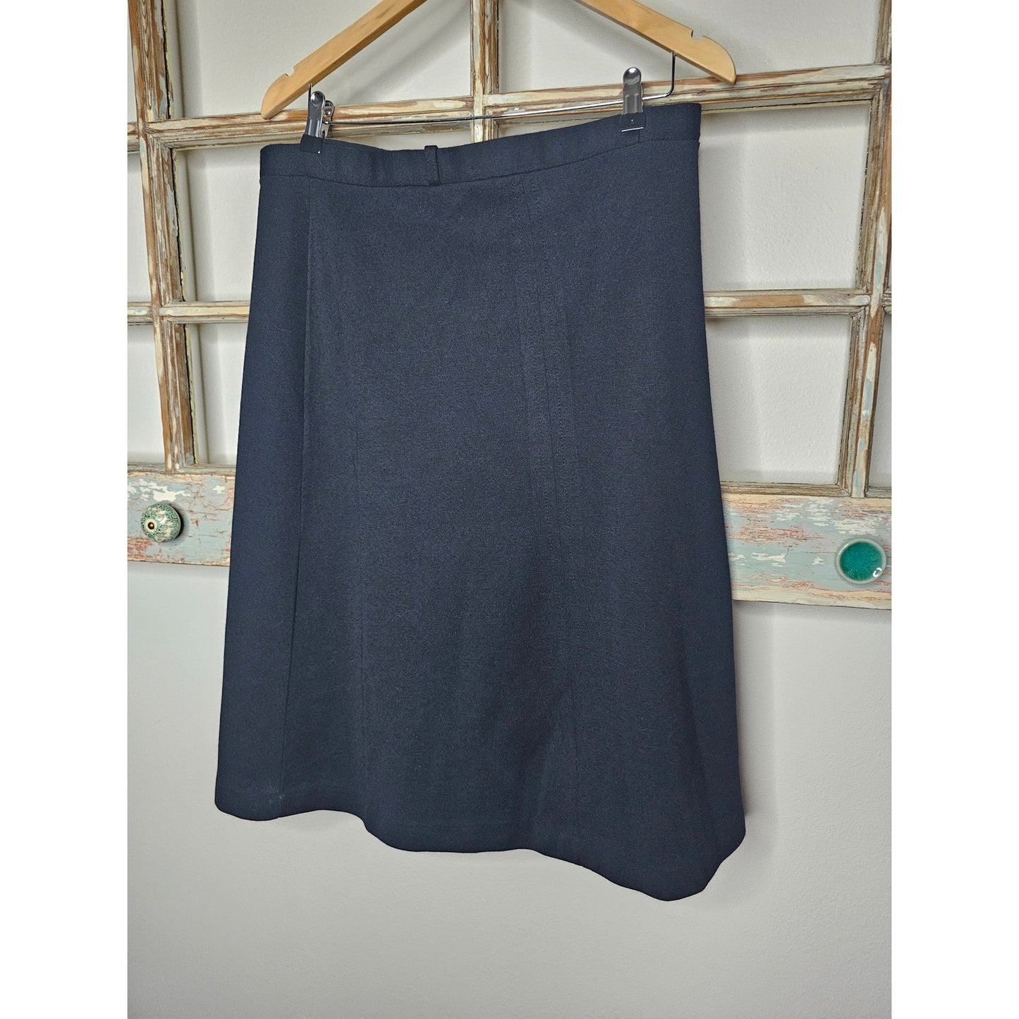 Vintage Alfred Dunner Black A-Line Knee Length Skirt Size 16