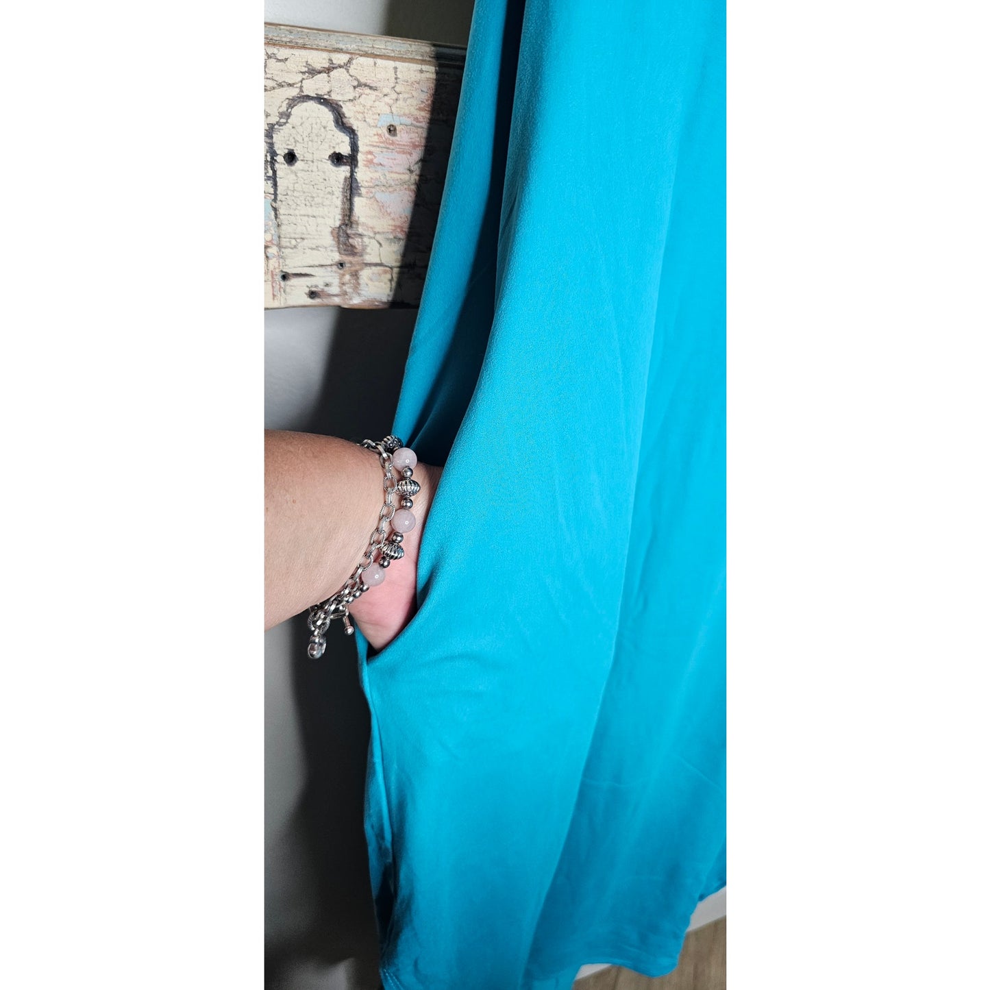 NWT Turquoise Sleeveless Maxi Dress Ladies Size 2X 18/20