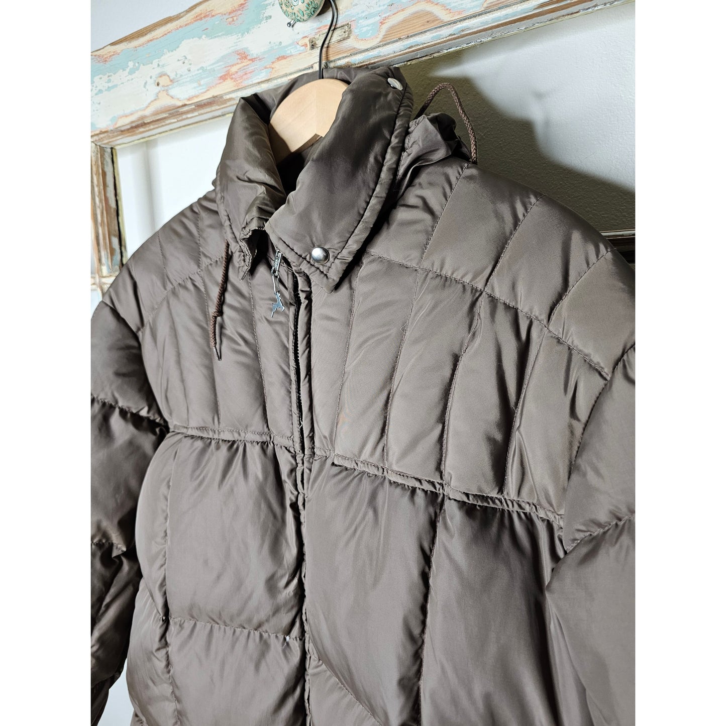 Vintage Hirsch Weis Taupe Ladies Puffer Jacket size Large