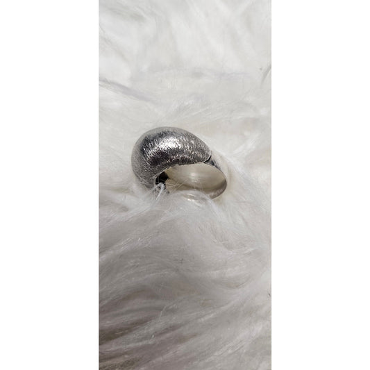 Vintage Sizeable Silver Napier brushed Silver dome ring