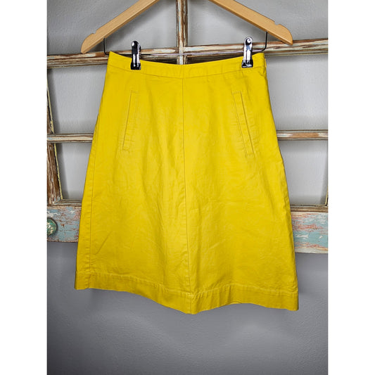 Boden Slight A-Line Golden Yellow Skirt Ladies size 2