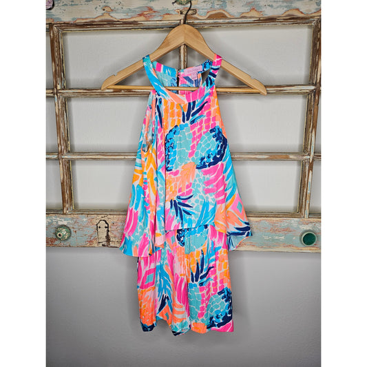 Lilly Pulitzer Edona Romper In Multi Boombay Smashed Ladies size 00