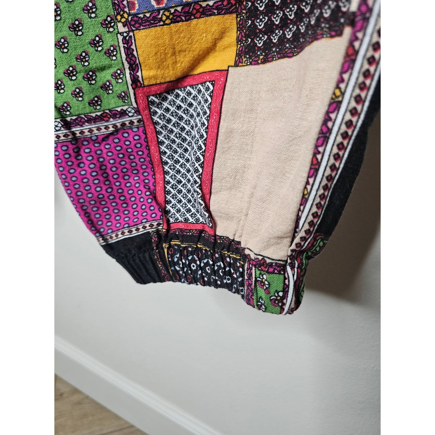 Boho Patchwork Drawstring Jogger Style Pants Ladies size XL