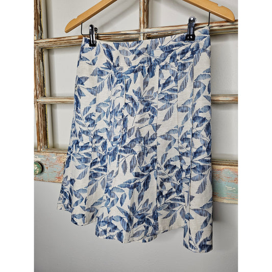 Vintage Ann Taylor Silk / Linen Lined A-line Skirt In Size Medium