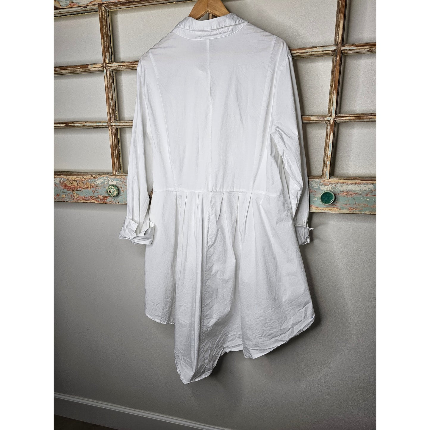 Lane Bryant White Extreme Peplum Tunic Shirt Ladies size 26