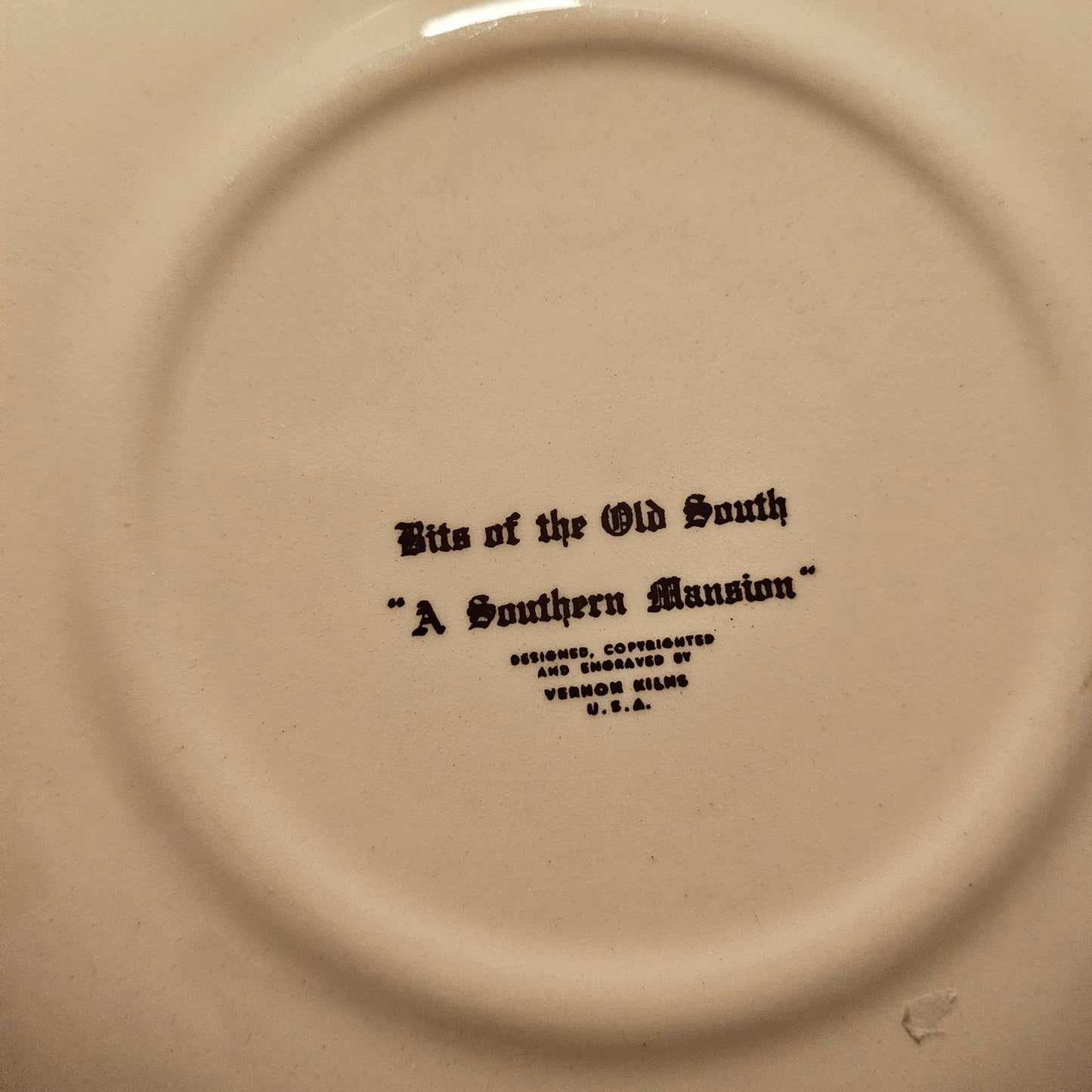 Vernon Kilns "Bits of the South" Set of 4 Made In The USA No chipping
