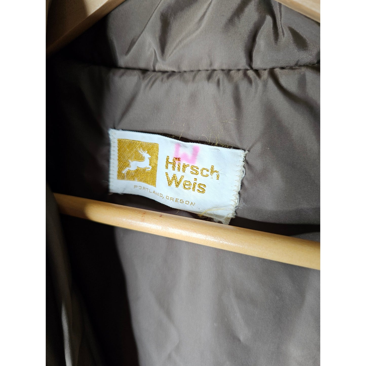 Vintage Hirsch Weis Taupe Ladies Puffer Jacket size Large