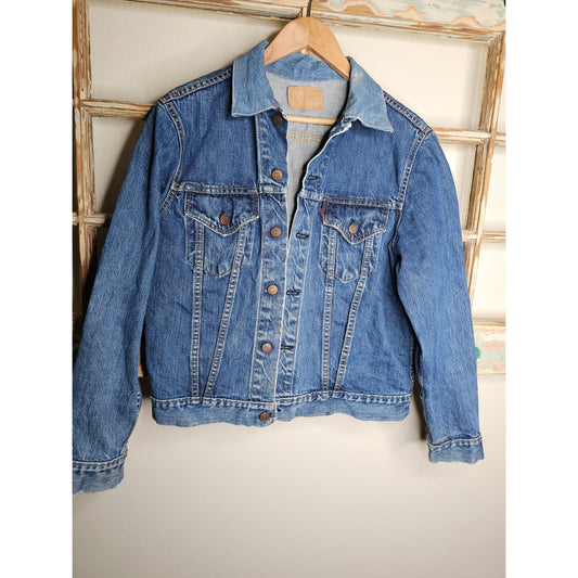 Dad's Vintage Denim LEVIS Trucker Jacket 1970's Size Medium