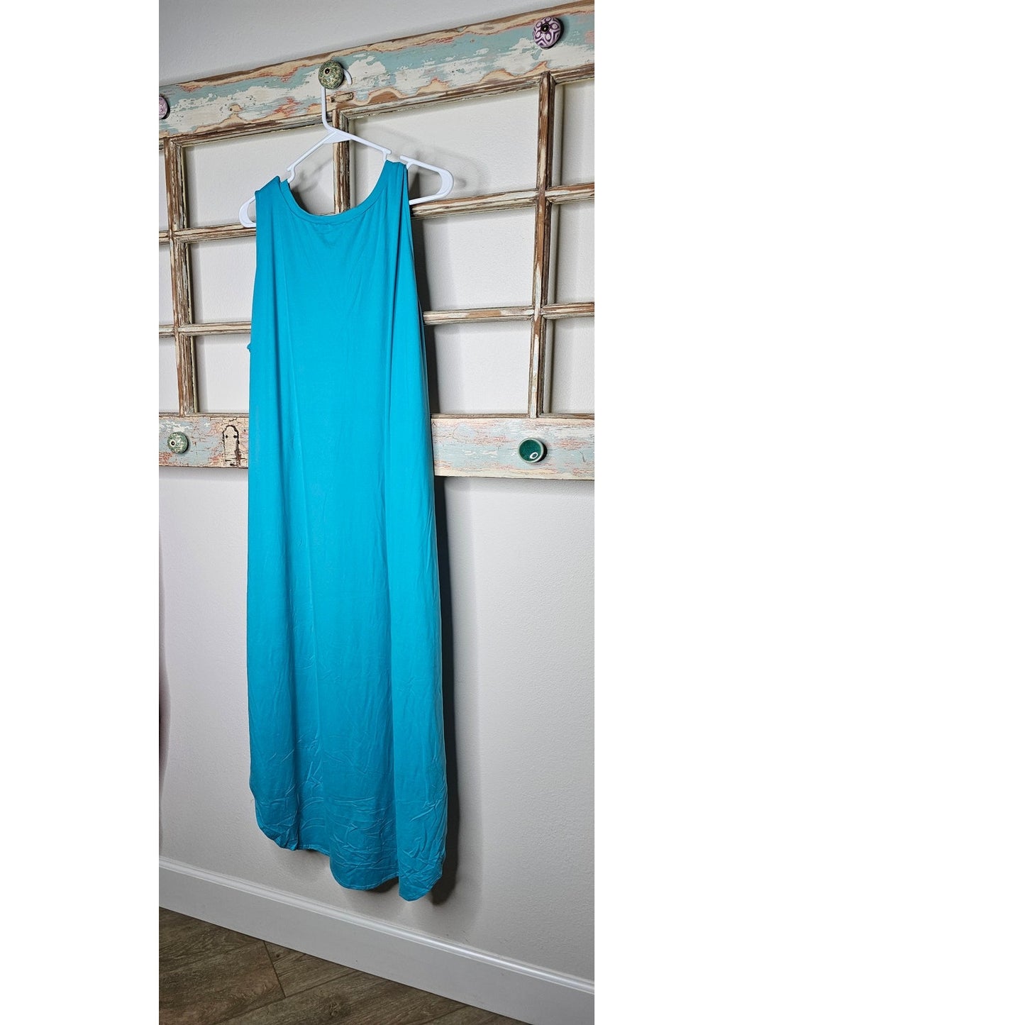 NWT Turquoise Sleeveless Maxi Dress Ladies Size 2X 18/20