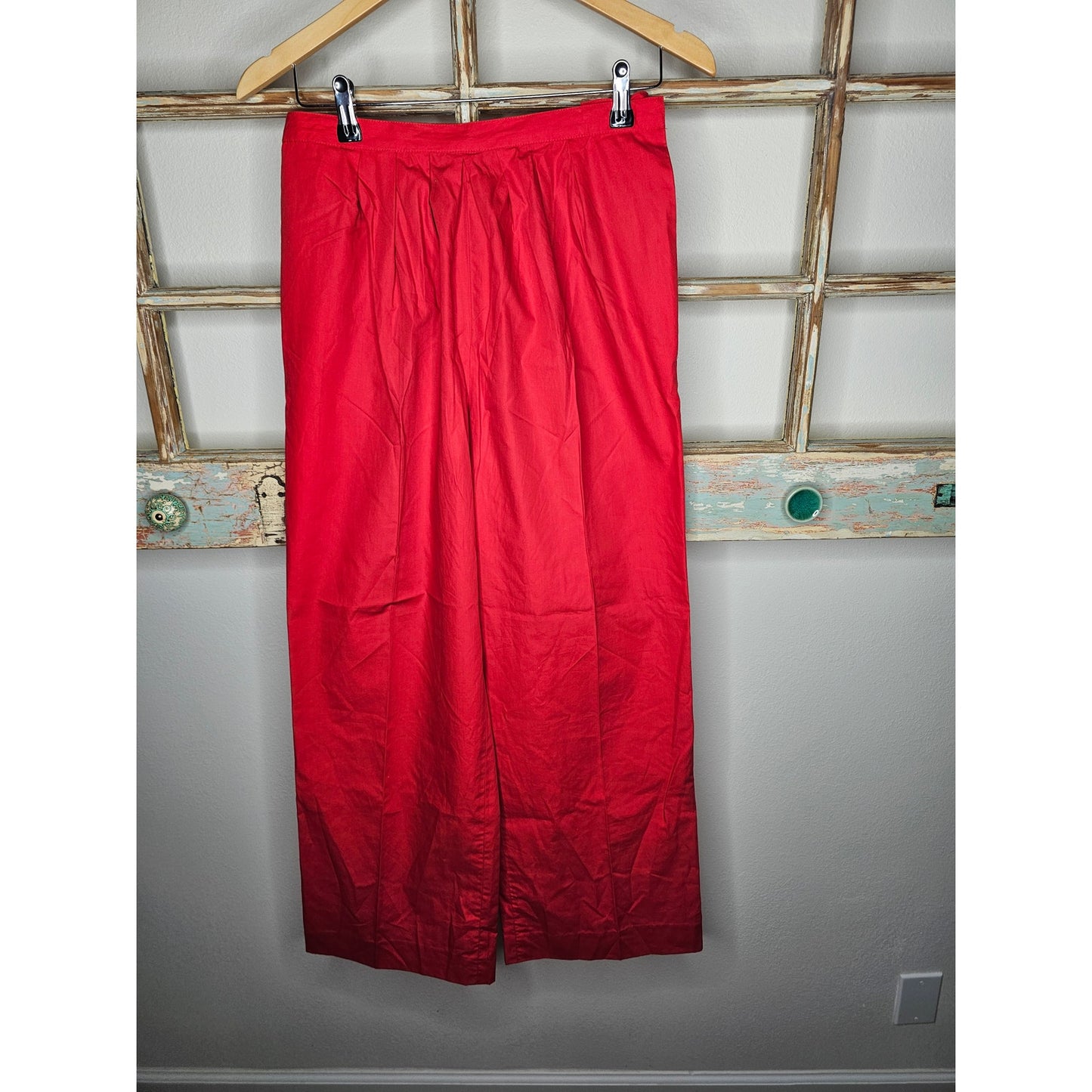 Vintage Regina Panter Lightweight Cotton Red Pants ladies size 12