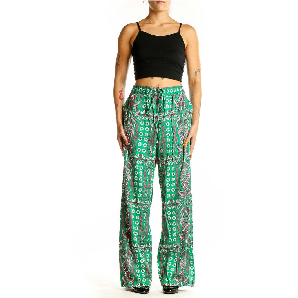 Charter Club Pineapple Green/Pink Preppy Lounge Pants Size XL