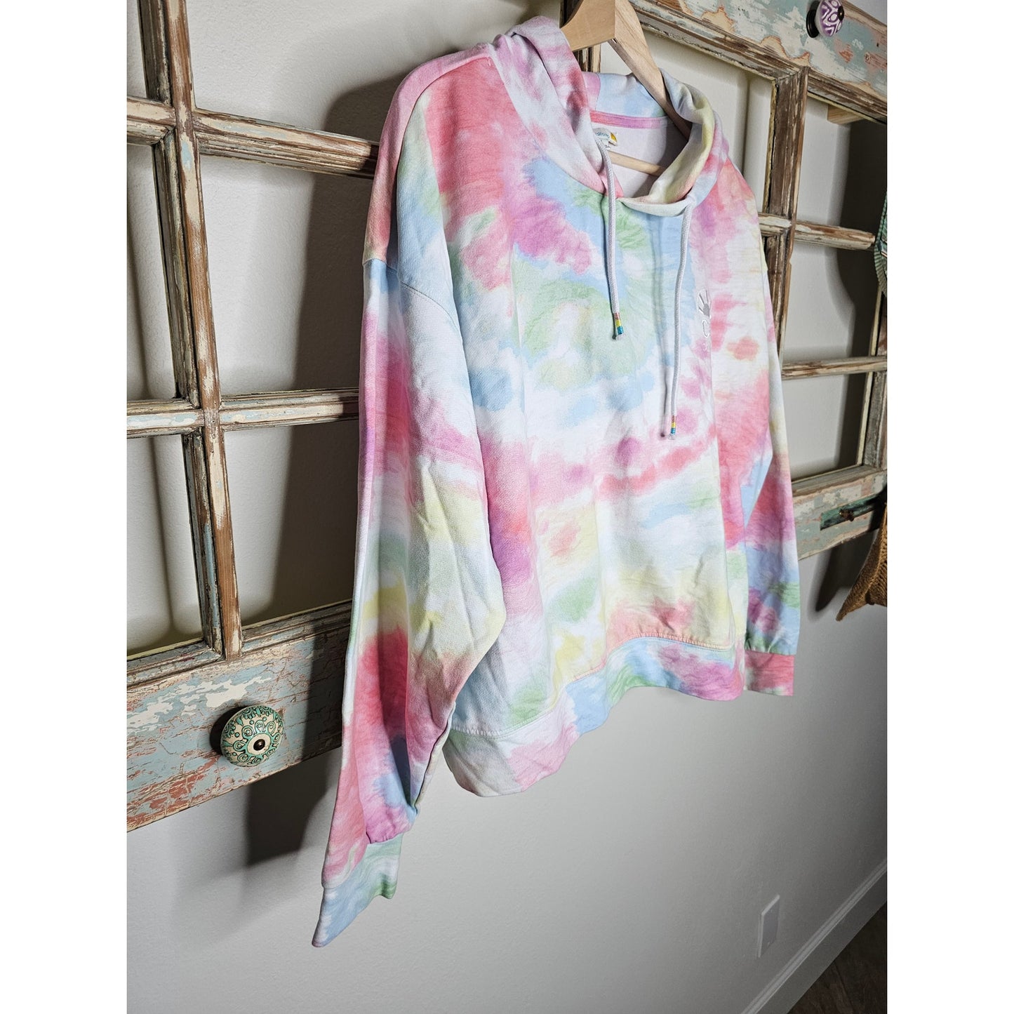 C&C Company Tie Dye Pullover Hoodie Ladies size Large