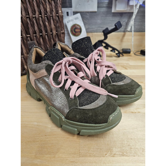 Ebarrito Italian Made Rockrunner Sneakers Camo/Pink/Army Green Size 39 / 9