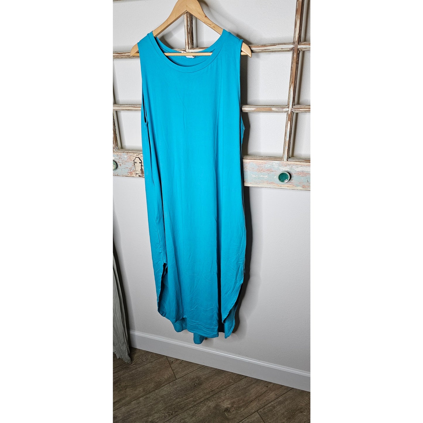 NWT Turquoise Sleeveless Maxi Dress Ladies Size 2X 18/20