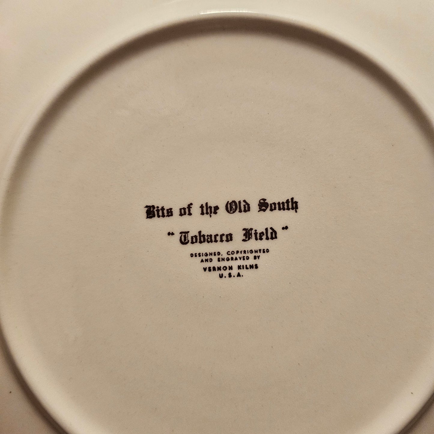 Vernon Kilns "Bits of the South" Set of 4 Made In The USA No chipping
