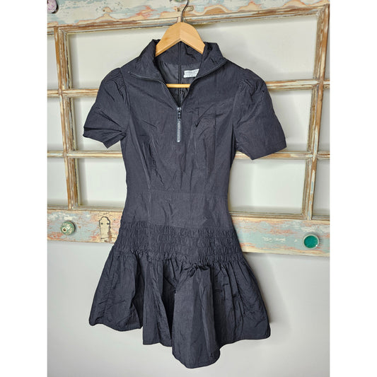 Urban Outfitters Nylon Ruffle Drop Waist Mini Dress Ladies size XS