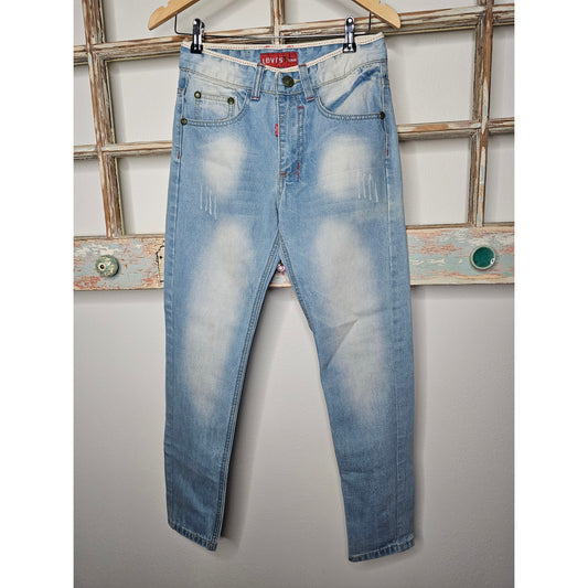 LEVIS 501 LIGHTER WASH TAPERED LEG LADIES SIZE 28