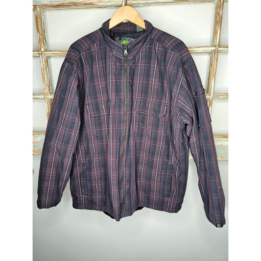 Vintage Timberland Plaid Zip Up Shirt Jacket Mens Size XL