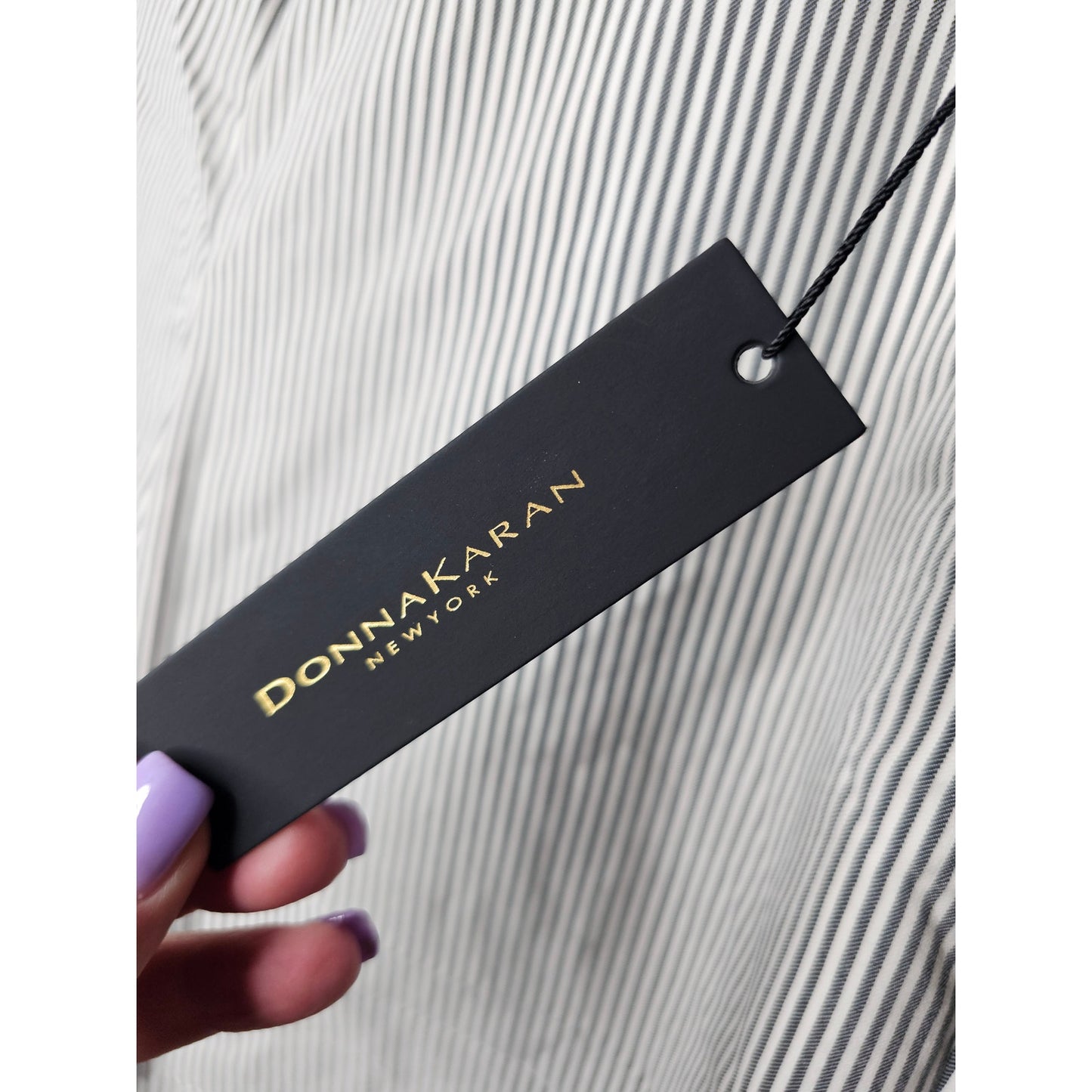 NWT Donna Karan New York Grey/White Stripe Cropped Ladies size 16
