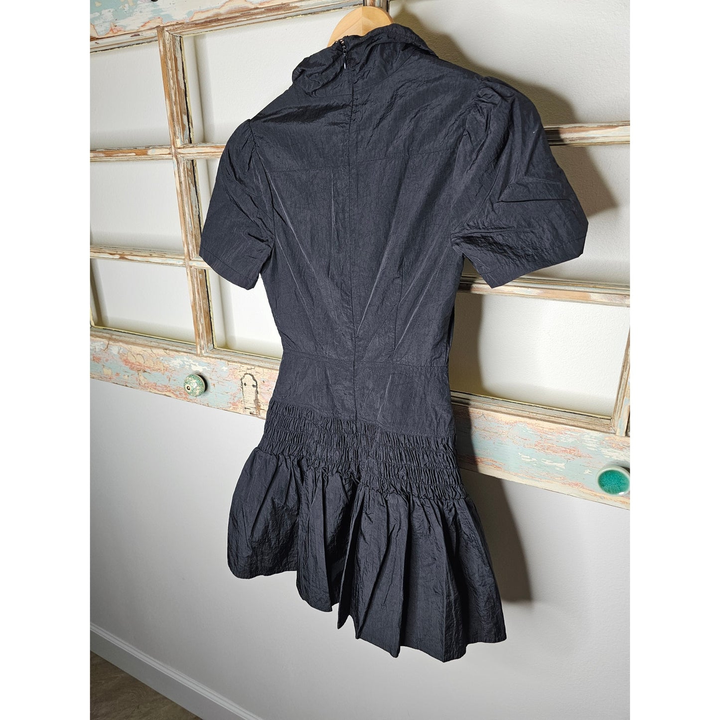 Urban Outfitters Nylon Ruffle Drop Waist Mini Dress Ladies size XS