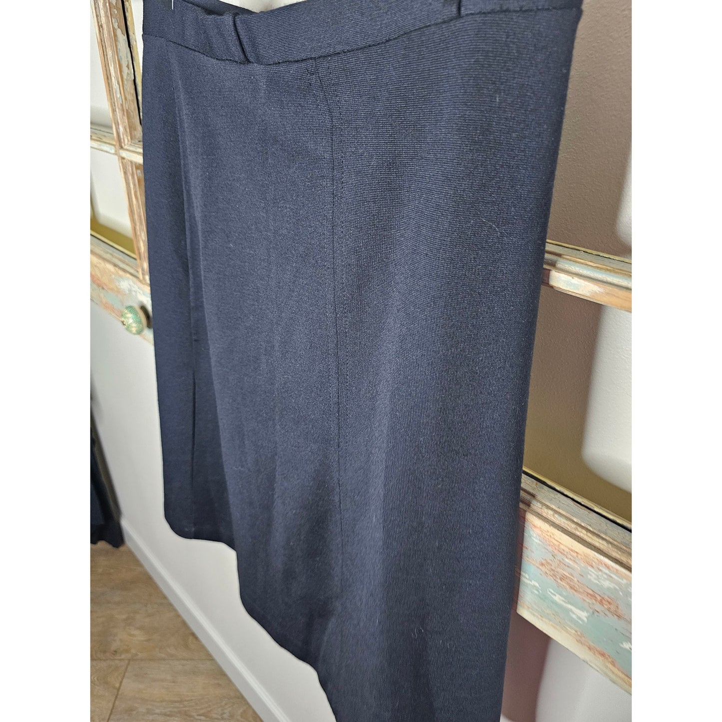 Vintage Alfred Dunner Black A-Line Knee Length Skirt Size 16