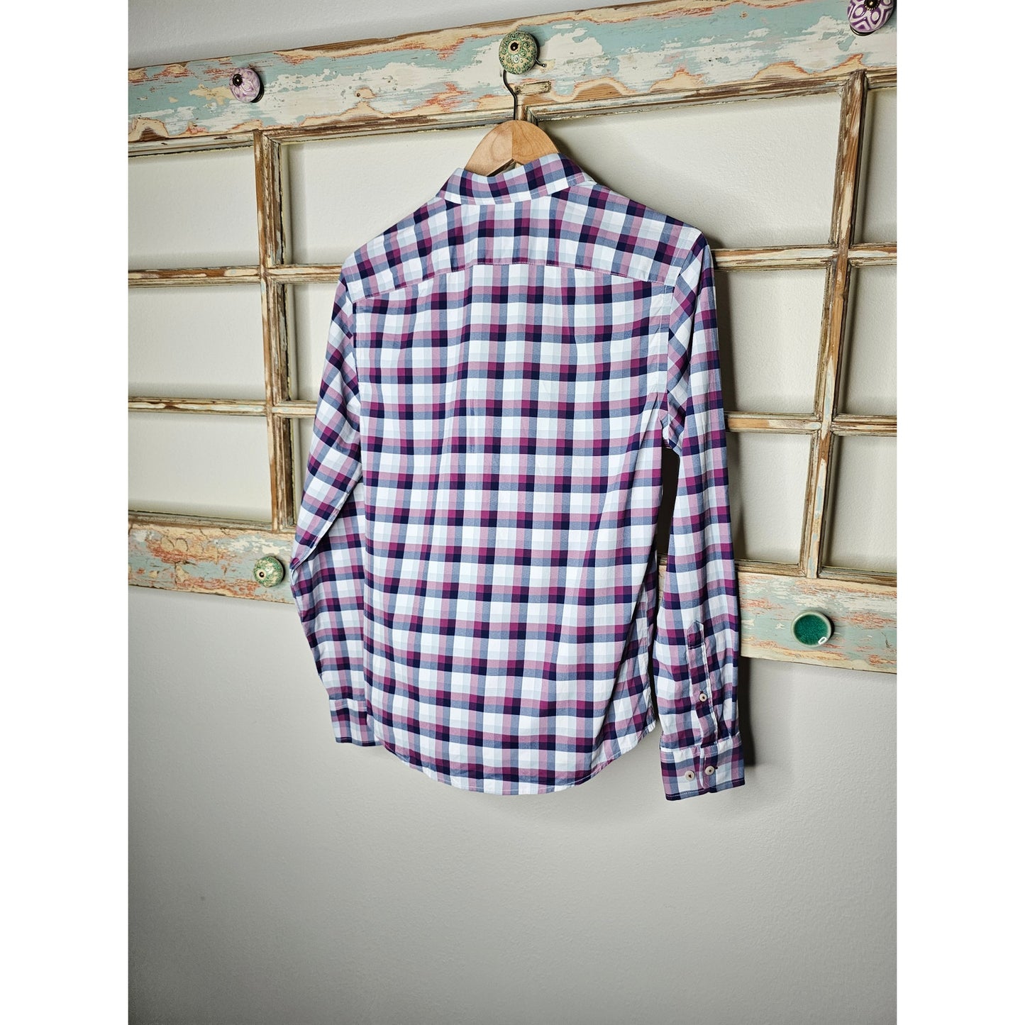 Untuckit Slim Fit Longsleeve Gingham Button Up Men's Size Small