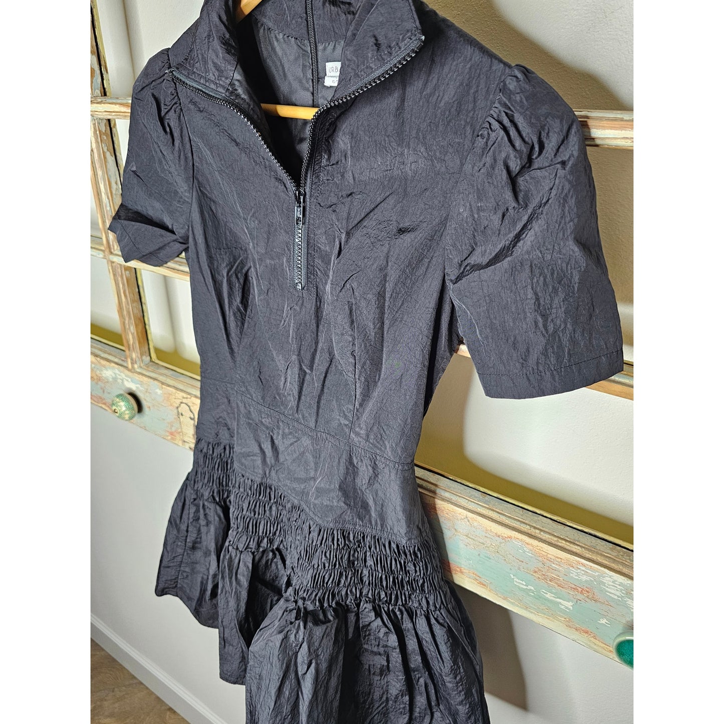 Urban Outfitters Nylon Ruffle Drop Waist Mini Dress Ladies size XS