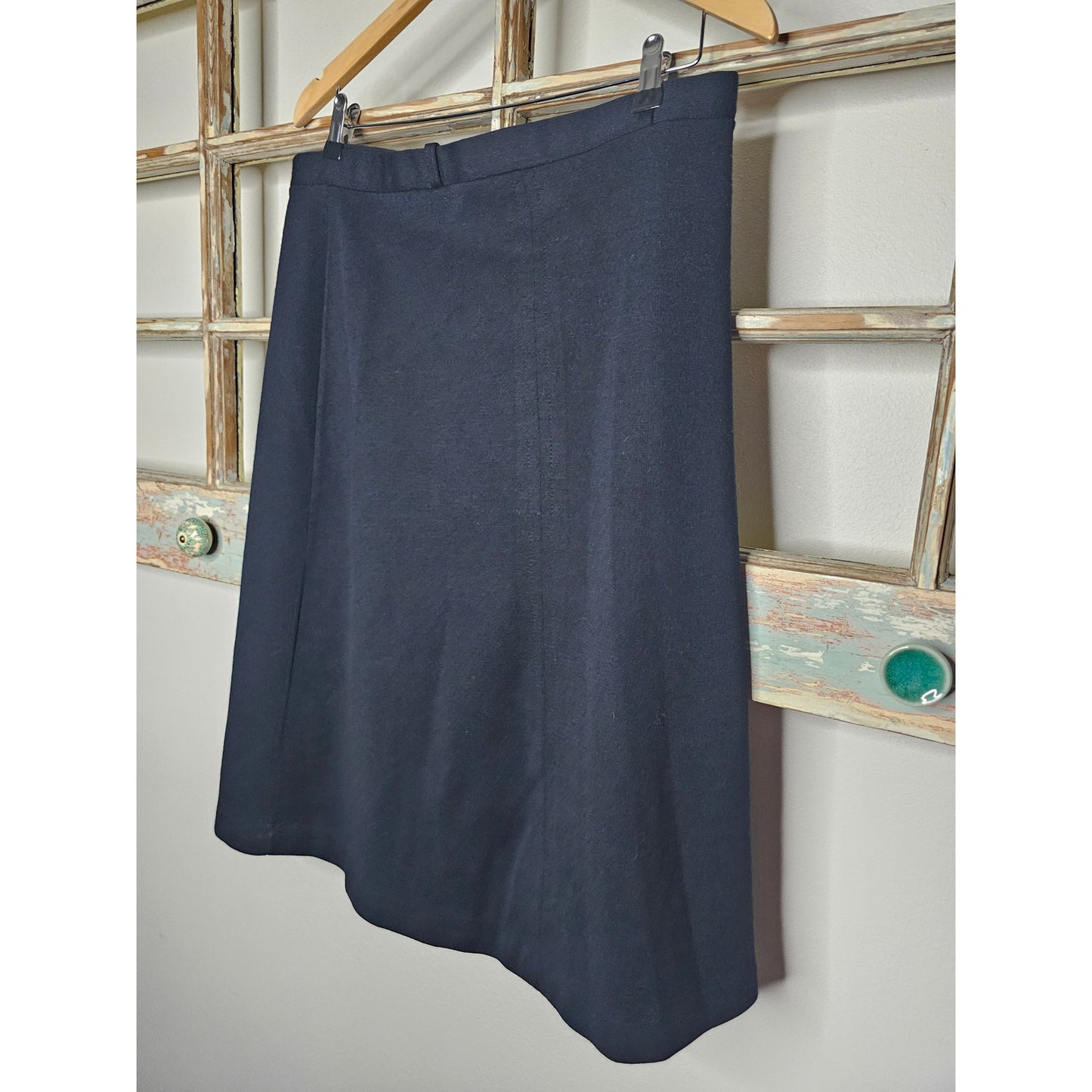 Vintage Alfred Dunner Black A-Line Knee Length Skirt Size 16