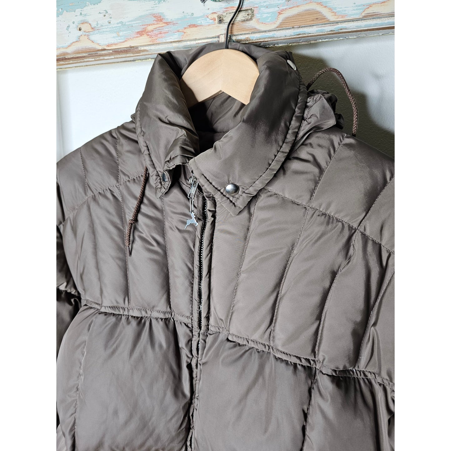 Vintage Hirsch Weis Taupe Ladies Puffer Jacket size Large